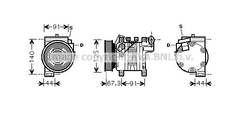 AVA QUALITY COOLING Компрессор, кондиционер DNK273